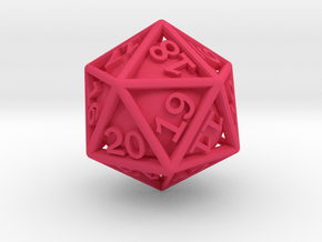 Ball In Cage D20 (spindown) in Pink Smooth Versatile Plastic: Small