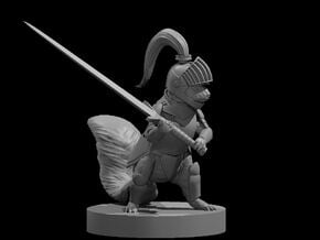 Sir Nutsalot the Squirrel Paladin in Clear Ultra Fine Detail Plastic