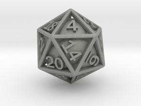 Ball In Cage D20 in Gray PA12: Small