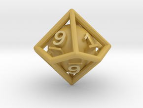 Ball In Cage D10 (ones, alternate) in Tan Fine Detail Plastic: Small
