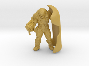 Possessed Trooper Shield miniature model games rpg in Tan Fine Detail Plastic