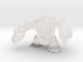 Doom3 Mancubus aiming miniature model scifi games in Clear Ultra Fine Detail Plastic