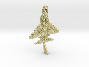 The Golden plane of the Incas in 18k Gold Plated Brass: Small
