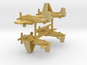 1/700 Scale AD4W Skyraider x 4 in Tan Fine Detail Plastic