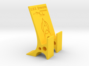 Star Trek Phone Stand in Yellow Smooth Versatile Plastic