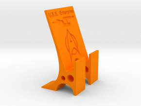 Star Trek Phone Stand in Orange Smooth Versatile Plastic