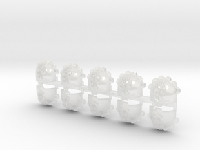 10x Cybornauts - T:10c Indomitus Prime Pads in Clear Ultra Fine Detail Plastic