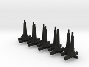 Ship Post Stand-10 Place in Black Smooth Versatile Plastic