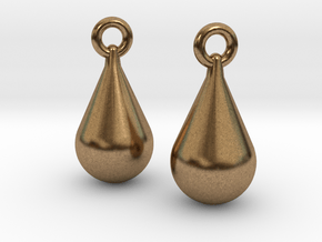 teardrop earrings in Natural Brass
