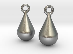 teardrop earrings in Natural Silver