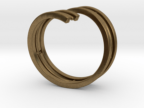 Bars & Wire Ring Size 7½ in Natural Bronze