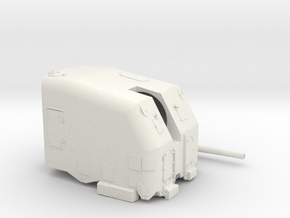 1/35 5"/38 cal. Mk.30 Mount, Single Knuckle, late in White Natural Versatile Plastic