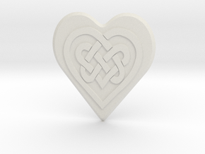 heart knot 2 guitar pick in White Natural Versatile Plastic