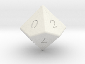 Enormous D10 (ones) in White Natural Versatile Plastic