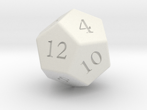 Enormous D12 in White Natural Versatile Plastic