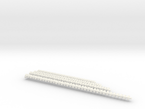 Hex Bolts in White Processed Versatile Plastic