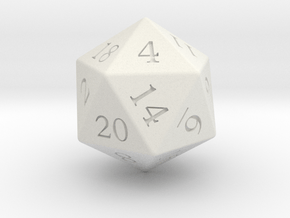 Enormous D20 in White Natural Versatile Plastic