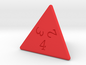 Enormous D4 (bottom edge) in Red Smooth Versatile Plastic