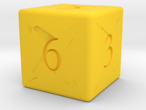 Enormous D6 in Yellow Smooth Versatile Plastic