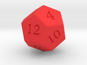 Enormous D12 in Red Smooth Versatile Plastic