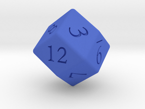 Enormous D12 (rhombic) in Blue Smooth Versatile Plastic