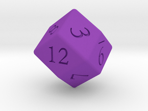 Enormous D12 (rhombic) in Purple Smooth Versatile Plastic
