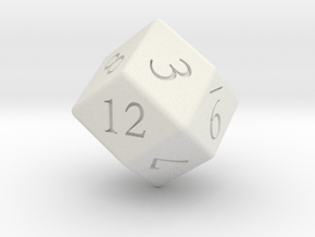 Enormous D12 (rhombic) in White Natural TPE (SLS)