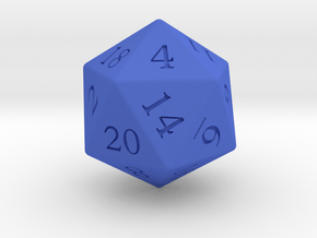 Enormous D20 in Blue Smooth Versatile Plastic