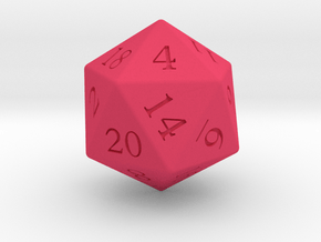 Enormous D20 in Pink Smooth Versatile Plastic
