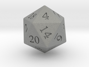 Enormous D20 in Gray PA12 Glass Beads