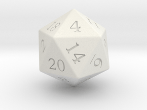 Enormous D20 in White Natural TPE (SLS)