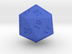 Enormous D20 (spindown) in Blue Smooth Versatile Plastic