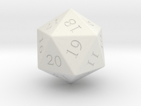 Enormous D20 (spindown) in White Natural TPE (SLS)