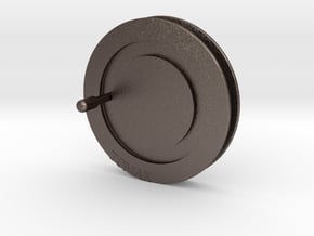 TOMAX Pulley in Polished Bronzed-Silver Steel: 1:16