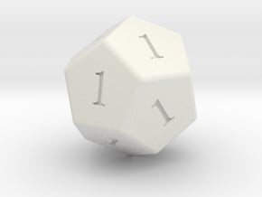 Enormous All Ones D12 in White Natural Versatile Plastic