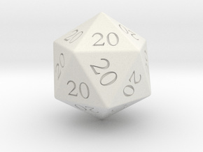 Enormous All Twenties D20 in White Natural TPE (SLS)