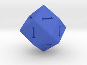 Enormous All Ones D12 (rhombic) in Blue Smooth Versatile Plastic