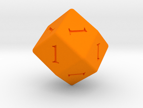 Enormous All Ones D12 (rhombic) in Orange Smooth Versatile Plastic