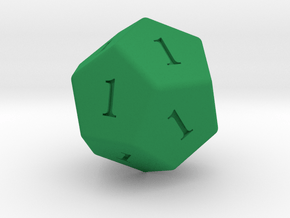 Enormous All Ones D12 in Green Smooth Versatile Plastic