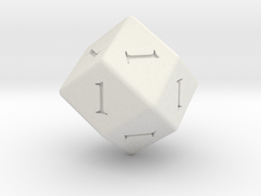 Enormous All Ones D12 (rhombic) in White Natural TPE (SLS)