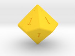 Enormous All Ones D10 (ones) in Yellow Smooth Versatile Plastic