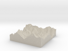 Model of Sankt Anton am Arlberg in Natural Sandstone