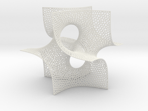 Pseudo-batwing cubelet in White Natural Versatile Plastic