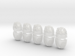 10x Rib Cage - G:11a Shoulder Pads in Clear Ultra Fine Detail Plastic