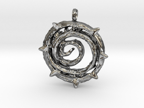 Magic spirit spiralling  in Polished Silver: 28mm