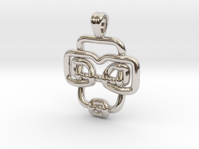 Head knot in Rhodium Plated Brass