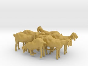 1/56 scale Nubian goats - set of 7 in Tan Fine Detail Plastic