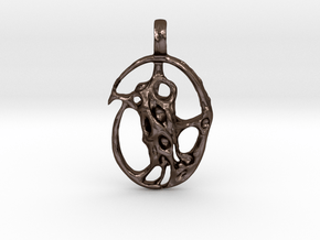 Etherium pendant magic series  in Polished Bronze Steel: Medium
