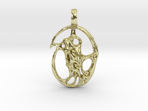 Etherium pendant magic series  in 18k Gold Plated Brass: Medium
