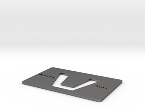 Bottle Opener Card in Processed Stainless Steel 316L (BJT)